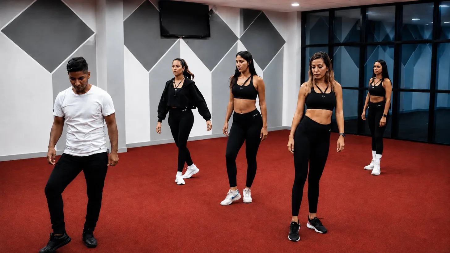 Clase de pasarela en curso de modelaje en Lima